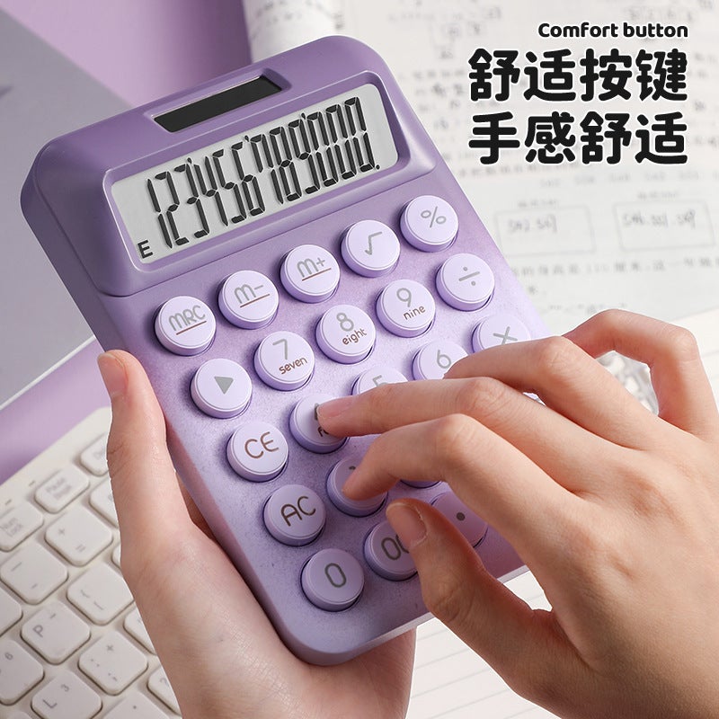 Solar Calculator High Color Value Financial Office Large Screen Computer Student Classroom Computing Calculator - Image 5